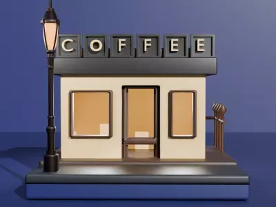 Coffee Cafe 3D model 3D model