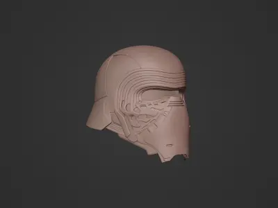 Kylo Ren Reforged Sci Fi Helmet STL File for 3D Cosplay Printing 3D print model