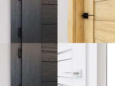 Doors modern set of 4  3D model