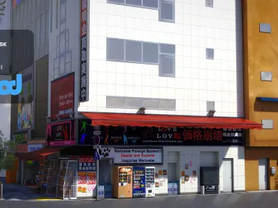 Japanese Streetscape Akihabara 0005 3D model