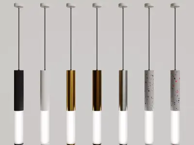 Cylindrical Pendant Lamp 3D model