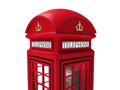 London phone booth 3D model