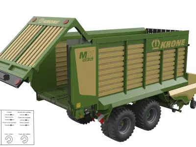  Krone MX Silage Forage Wagon Rigged 