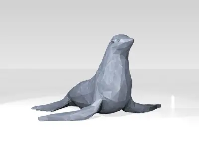 Seal Low Poligonal 3D model