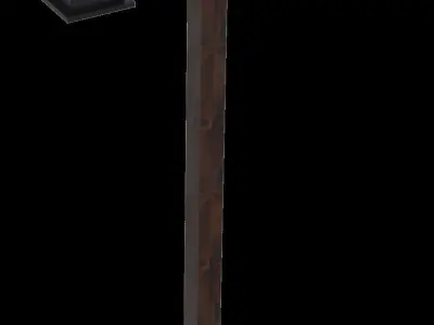 Gas lamps floor standing architectural scene lighting medieval Low-poly 3D model