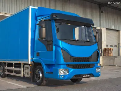  Commercial Cargo Delivery Box Lorry Simplified 