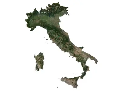 Italy Terrain 3D Map 3D model