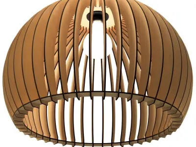 CEILING LIGHT LAMP 3D PRINT AND LASER CUT FILES MODEL 145 3D print model