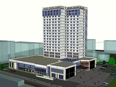 vacation spot-Resort-Fashion Leisure Hotel-0210 3D model