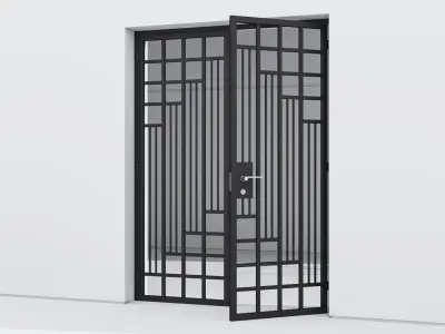 Aluminium door 31 3D model