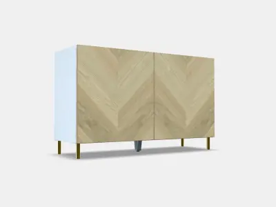 BESTA Storage combination with doors Low-poly 3D model