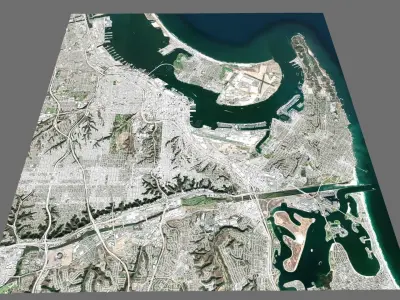 Cityscape San Diego  California USA 3D model