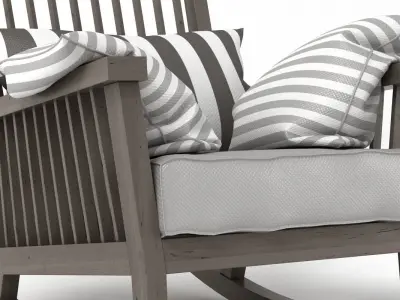 Gervasoni Gray Rocking Chair 3D model