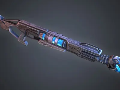 Energy Scepter Ultra Weapon Low-poly 3D model