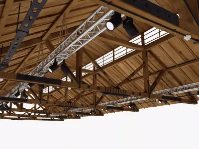 Ceiling Ventilation Pipes 17 3D model