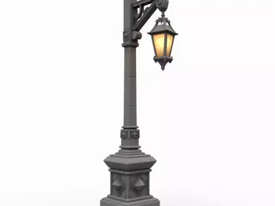 medieval street lamp  3D print model