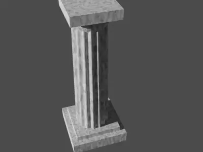 Comun Greek Column Low-poly 3D model