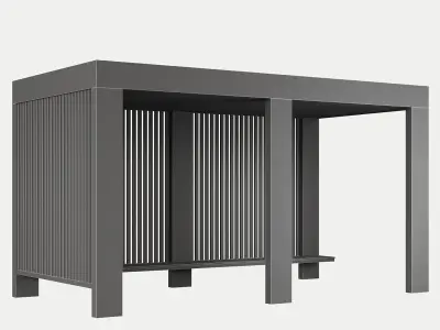 Bus stops set 3D model