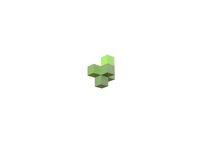 Voxel Grass v1 001 Low-poly 3D model
