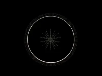 Animated Dandelion Fountain 3D model