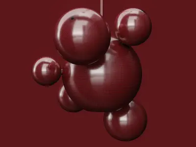 Chandelier Giopato and Coombes Bolle 6 lights 3D model