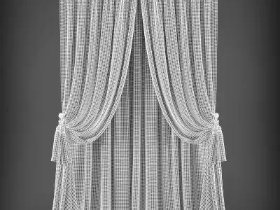 Curtain Low-poly 3D model 142
