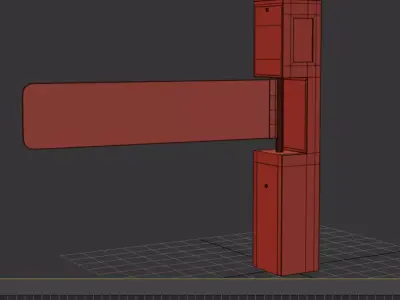 Turnstile-gate With Swing Leaf 3D model