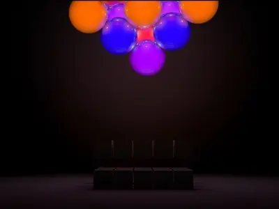 c4d Light ball animation 3D model