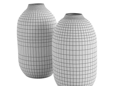 Small Speckled Clay Bud Vase 3D model