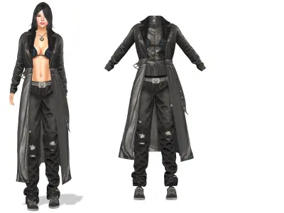 Urban Agent Full Outfit Low-poly 3D model