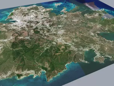 Antigua Island 3D model