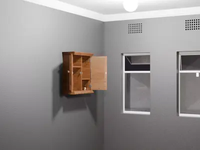Bathroom with Cabinet 3D model