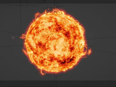 Alien Planet Sci-Fi Fantasy Sun Star 3D model