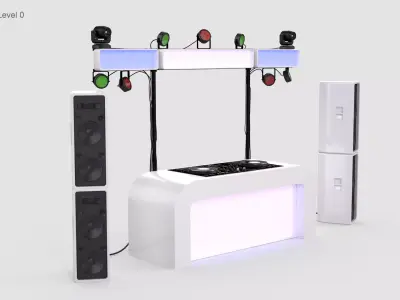 DJ Booth Stage 3D model