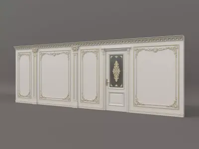 Wall Molding in Classic French style 23 3D model
