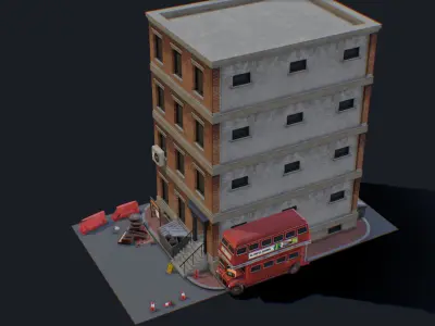 Forsaken City Tiny Pack Low-poly 3D model