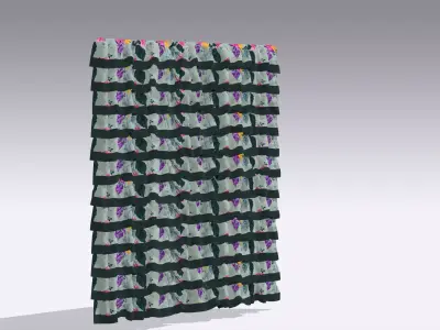 Curtain Low-poly 3D model