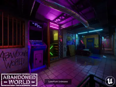 CyberPunk Underpass 3D Model Pack