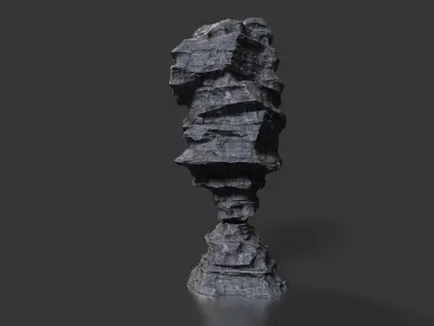 Cliff Rock 003 Low-poly 3D model