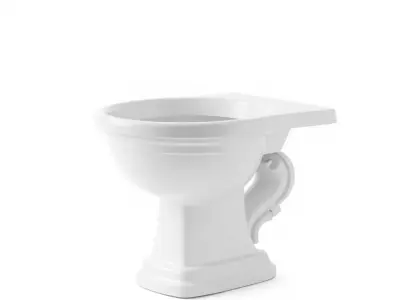 Classic White Toilet model pack Low-poly 3D model