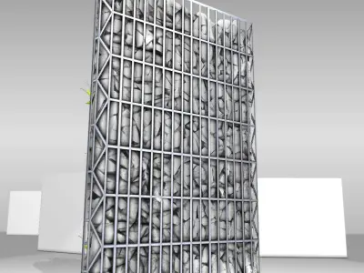 Vines and Gabion Version 2 Low-poly 3D model