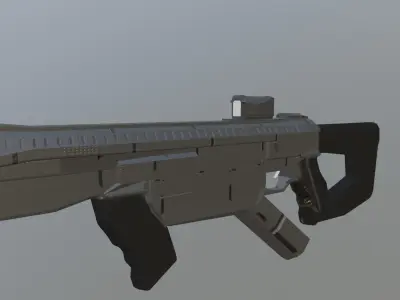 Sci Fi SMG  Low-poly 3D model