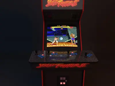 Street Figher II Arcade machine 3D model