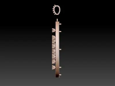 Pendant with diamonds 3D print model
