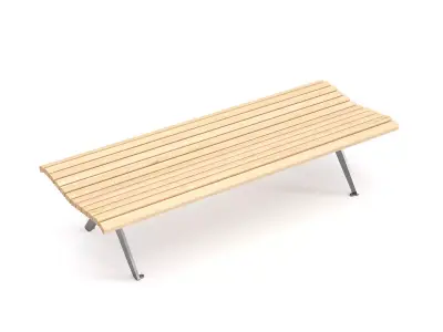 Poca Outdoor Bench without Backrest 3D model