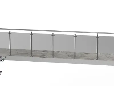 Balcony 4 pcs 3D model