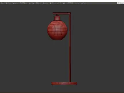 Ashton Gold and Marble Task Lamp Low-poly 3D model