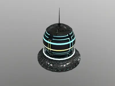 Cyberpunk City - Building 48 Low-poly 3D model