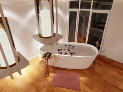 Spacious Bathroom 3D model