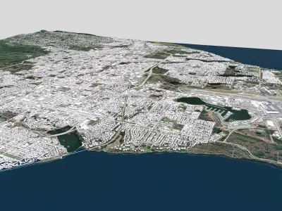 Cityscape Anchorage Alaska United States 3D model